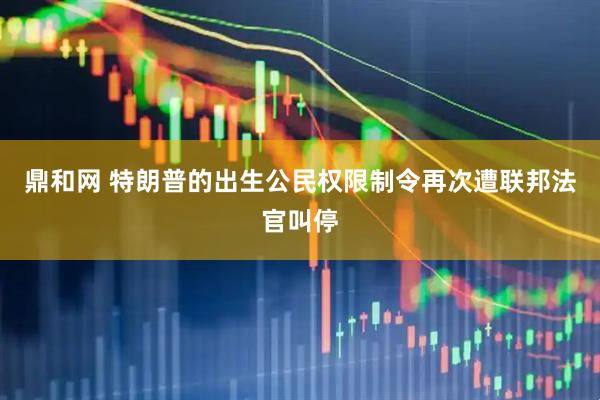 鼎和网 特朗普的出生公民权限制令再次遭联邦法官叫停