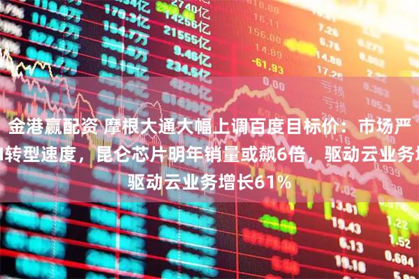 金港赢配资 摩根大通大幅上调百度目标价：市场严重低估AI转型速度，昆仑芯片明年销量或飙6倍，驱动云业务增长61%