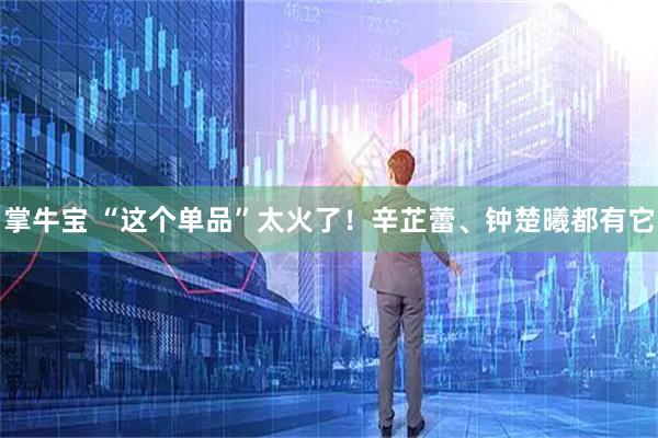 掌牛宝 “这个单品”太火了！辛芷蕾、钟楚曦都有它