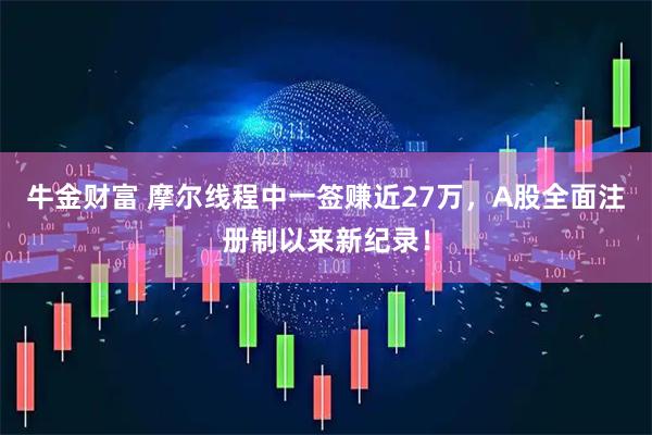 牛金财富 摩尔线程中一签赚近27万，A股全面注册制以来新纪录！