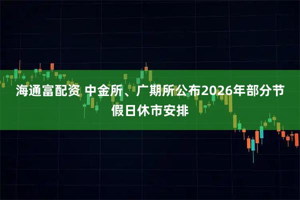 海通富配资 中金所、广期所公布2026年部分节假日休市安排